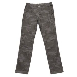 Vuori Pants Womens S Gray Camo Ripstop Drawstring Organic‎ Cotton Outdoor VW401